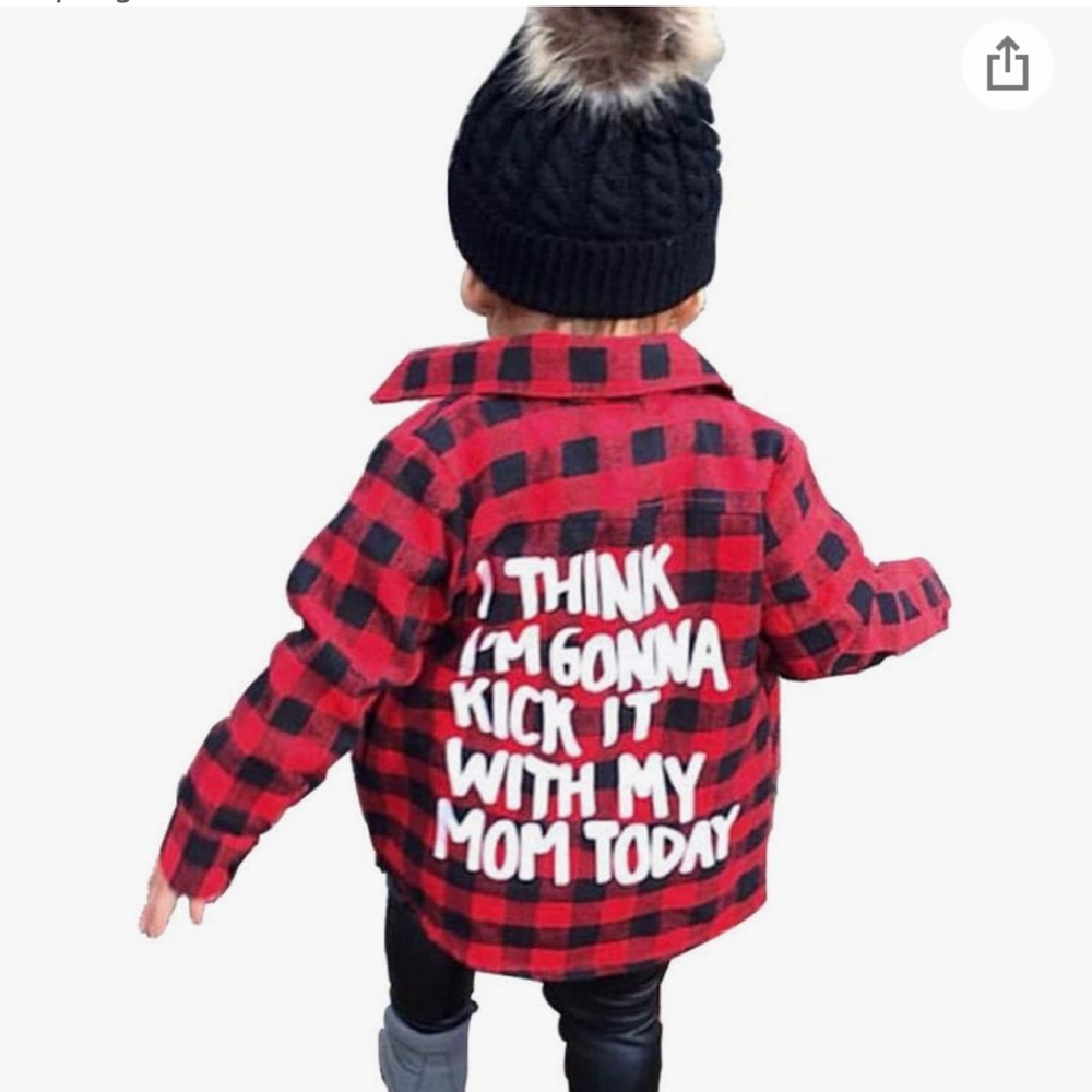 Trendy Toddler Plaid Flannel button downs